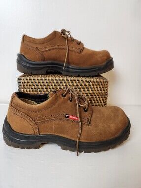 Red Wing King Leather Brown Steel Toe Lace-Up Oxford Work Shoes